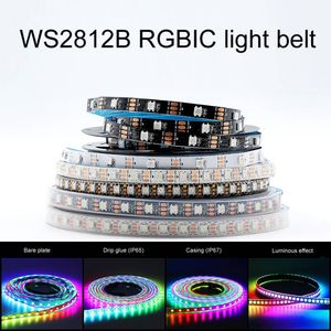 Пиксельная Светодиодная лента WS2812B WS2812, 5 в постоянного тока, 30/60 светодиодов/м, программируемая индивидуально Адресуемая умная RGB полноцветная светодиодная лента - Product Image 5