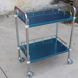FACTORY B609 2 Layer Stainless Steel Assembled Medical Trolley Cart Hospital Trolley