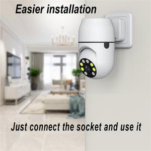 กล้องวงจรปิดแบบมีซ็อกเก็ตซ่อนขนาดเล็ก Wi-Fi 3MP 1080P Ai เตือนไซเรนติดตามกล้องรักษาความปลอดภัยสำหรับบ้าน/ร้านค้า - Product Image 2