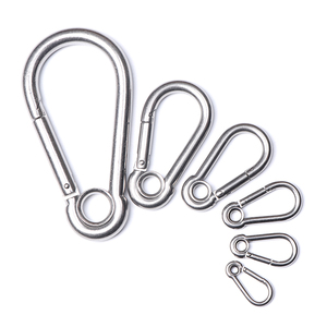 304 Thép Không Gỉ Carabiner Snap Mùa Xuân Móc Ngoài Trời D Vòng Chuỗi Liên Kết Nhanh Chóng Khóa Fastener - Product Image 1