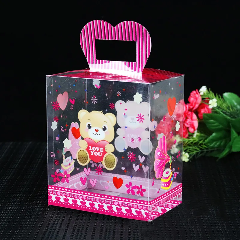 Wholesale Candy Color PVC/PET/PP Plastic Custom Boxes Pop Transparent Clear Folding Box
