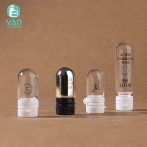 YANパッケージ1.5ml 3mlミニ透明ガラスバイアルリトルアターエッセンスボトル電球スタイル下プラスチック - Product Image 1