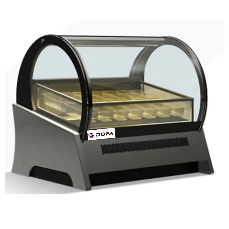 China atacado de refrigeração comercial pequeno balcão gelato ice cream freezer vitrine de exibição