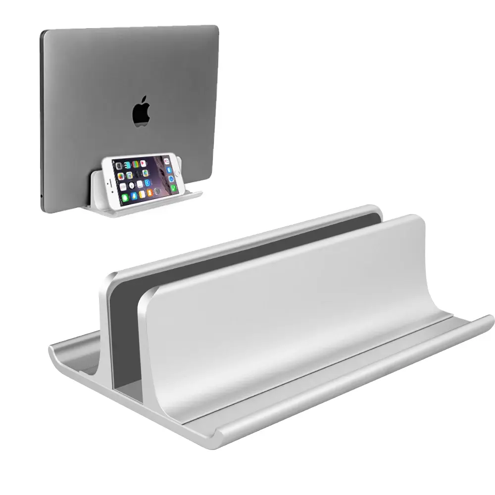 Soporte para portátil de aleación de aluminio, soporte para portátil vertical de metal ajustable para Macbook pro