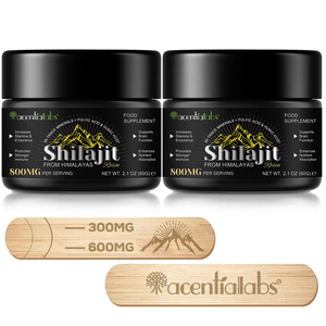 Acentiallabs bağışıklık dayanıklılık eser mineraller organik 60g özel etiket doğal saf himalaya shilajit reçine artırır - Product Image 4
