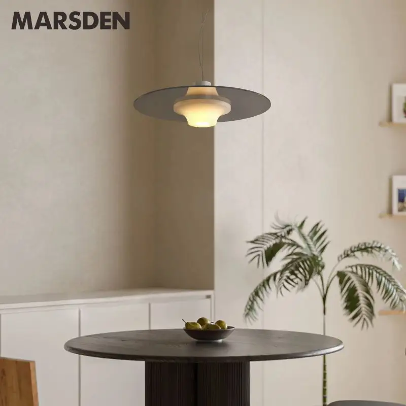Marsden - Lâmpada criativa de arte moderna e minimalista, lustre de restaurante, decoração de janela, vidro de mármore, desenho próprio