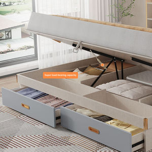 Storage <strong>Bed</strong> with <strong>Box</strong> <strong>Bed</strong> on Wood for and Home Pull Bedroom From Under Furniture Room Sleeper Modern Simple <strong>Bed</strong> - Product Image 6