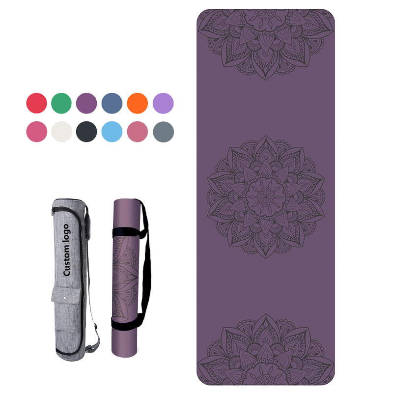 Tapis de yoga en PU - violet foncé