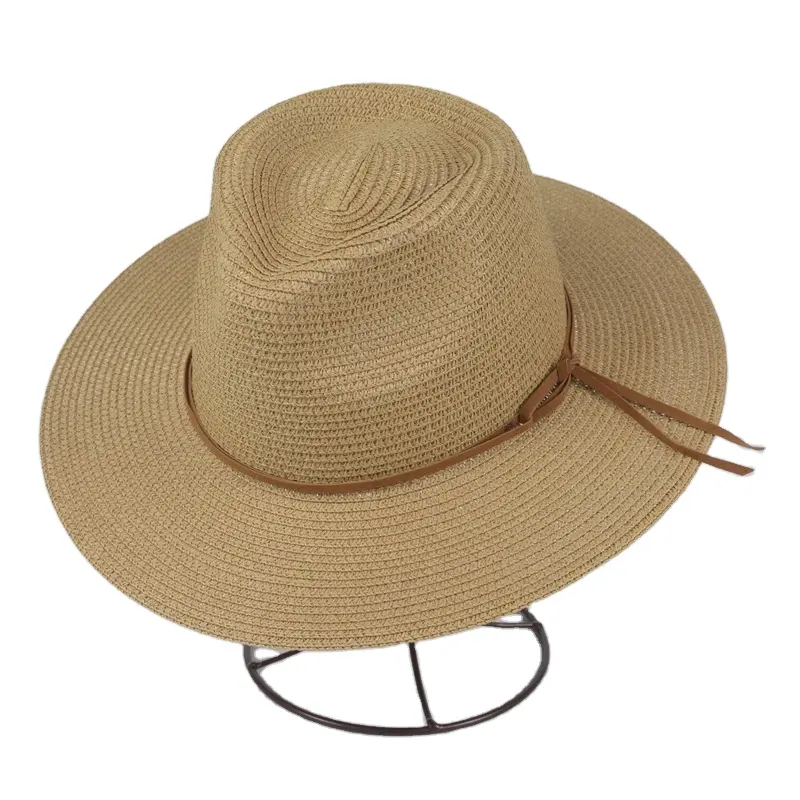 Novo Produto Explosão Men 'S Straw Beachcomber Chapéus Cor Personalizada Palha Mexicana Pintado Cowboy Chapéus Bonés E Chapéus