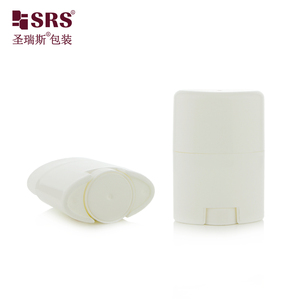 D040-50g Empty Glossy Custom Design Eco Friendly Oval <strong>Shape</strong> Deodorant Stick <strong>Container</strong> With Roller Dial Half Cover Cap