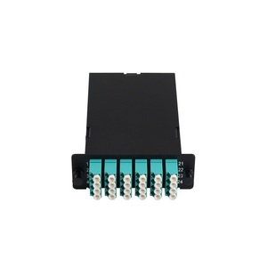 Caja de panel de conexión de gabinete de terminal de distribución de fibra óptica personalizada 1u 96 núcleos con módulo MPO Om4 PLC