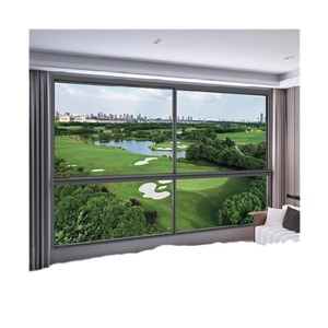 Finestra di vetro doppio resistente agli uragani grande immagine anteriore finestra fissa per soggiorno camera da letto Villa feritoia per vetrine - Product Image 5