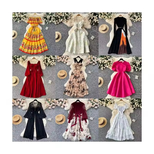 שמלת מקסי חורף מזדמנים לנשים שמלת bohemian חוף סגנון פנס שרוולים raples ארוגים גודל אחד מתאים לכל קו המותניים טבעי מודבק