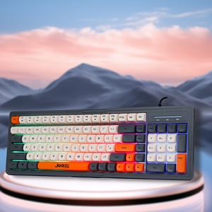 Teclado de membrana de iluminación con cable Jedel, tecla de 3 colores, función Multimedia, interruptor de eje rojo en idioma inglés para juegos - Product Image 4