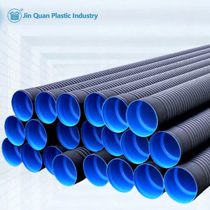 HDPE çift duvar oluklu PE borular 18 inç 42 inç HDPE fırtına drenaj boru SN4 SN8 SN16 belediye kanalizasyon için plastik menfez - Product Image 1