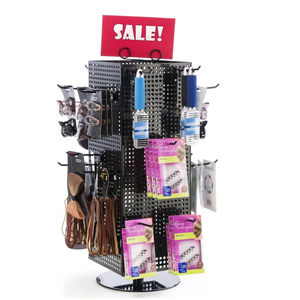 360 Grad rotierende Spinning Tabletop Metall Plattenspieler Display Stand Peg board Counter Ausstellungs regal - Product Image 2