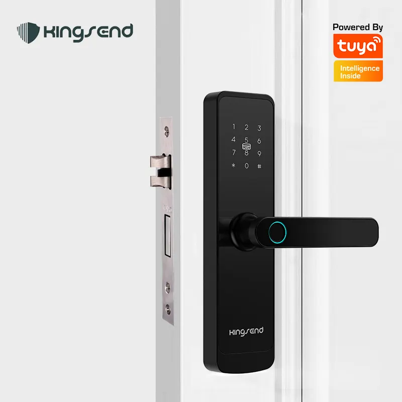 Semiconductor fingerprint head wooden door, outdoor fingerprint password lock with ttlock