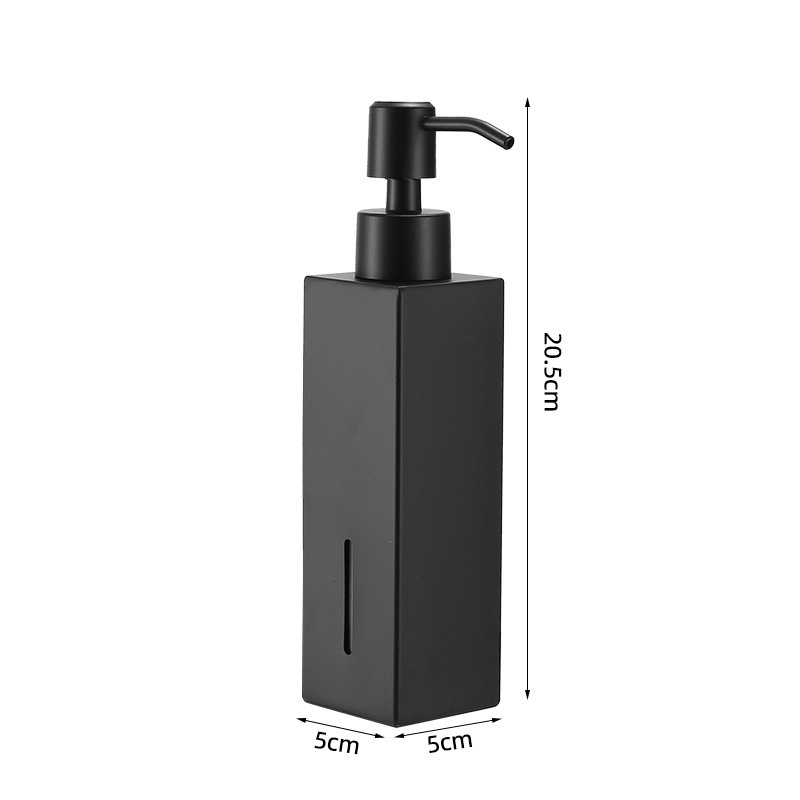Bouteille carrée de sol-noir