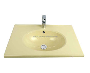 Modern tasarım dikdörtgen Oval reçine bileşik tuvalet lavabo fabrika ucuz fiyat banyo yıkama el lavabo süzgeç tezgah - Product Image 6