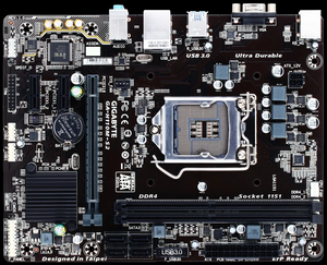 เมนบอร์ด GA-H110M-S2ขนาดกิกะไบต์ช่องเสียบ Intel 1151 DDR4ใช้ได้กับ7th 6th หน่วยประมวลผล Intel Core SATA I7 RAM - Product Image 1