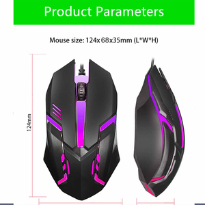 2024 yeni tasarım karışık renk yüksek kalite kablolu fare oyun fare Rgb oyun multi-medya bilgisayar fareler - Product Image 4