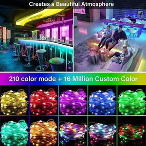 Promoción al aire libre 5V USB APP DMX Control Sueño Cambio de color LED Luces de hadas Cadena de luces inteligente Luces de decoración de Navidad - Product Image 6