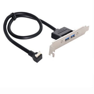 การส่งข้อมูลความเร็วสูงชนิด3.0 USB คู่-ตัวเมียไปยัง USB 3.1แผงด้านหน้าส่วนหัวคีย์-B ชนิดติดตั้งแผงสายเคเบิลต่อ - Product Image 5