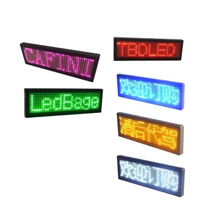 Wiederauf ladbare Batterie LED-Schild Programmier bares Scrollen Text Namensschild DIY Benutzer definierte Wörter Mini LED Digital Signage Displays - Product Image 1