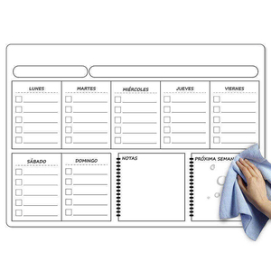 Dễ dàng làm sạch từ hàng tuần kế hoạch & khô xóa Memo Pad Trắng nhựa bảng trắng tủ lạnh menu tổ chức bảng trắng - Product Image 4