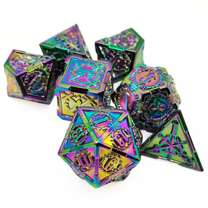 Fabrika yeni DND Metal RPG zar seti D20 polyhehollow Hollow kılıç tasarım bakır malzeme eğlence kılıç takım - Product Image 5