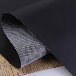 High Quality 0.5mm Thin <strong>Encrypted</strong> Bottom Large Needle Black Pvc Artificial Leather for Luggage Handbag Table Mat Card Bag