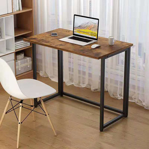 Escritorio de ordenador para el hogar y la Oficina, diseño simple, marco de metal, escritorio superior de madera, mesa de ordenador - Product Image 3