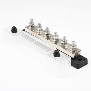 Factory Wholesale Durable 6 Way Battery Terminal Screws Bus Bar Single-Row Boat <strong>BusBar</strong> with Cover Bar Power Distribution Block - Product Image 4