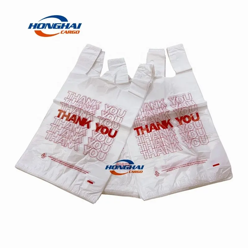 HDPE Tシャツプラスチックショッピングハンドルバッグ包装食料品ビニール袋