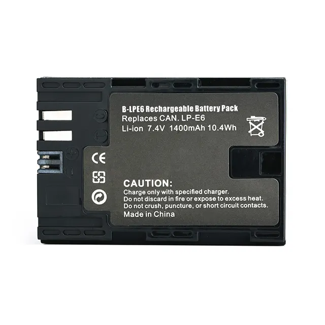 LP-E6 LP E6 Rechargeable Battery Pack Camera Batteries Compatible for Canon EOS 5D Mark II III IV 5DS 5DS R 6D 60D 6D Mark II