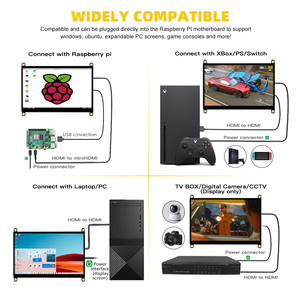 Neues Display Raspberry Pi 4B 10,1-Zoll-Bildschirmmodul 1024x600 IPS-LCD-Monitor für Raspberry Pi 4 Modell B/3B/PC - Product Image 3