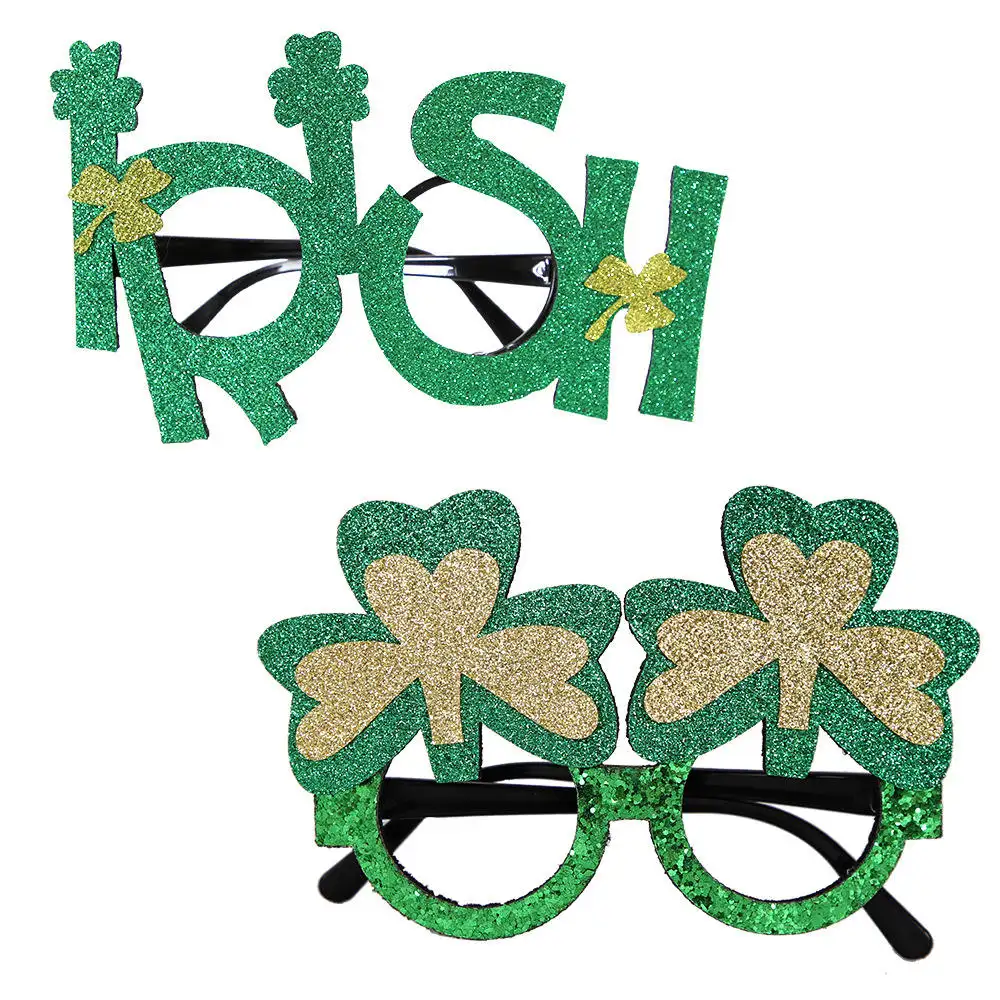 St Patrick 'Day Green Shamrock Party Gafas St Patrick 'Day Party Decoraciones Gafas Marco