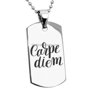 Militaire Leger Stijl Gegraveerde Blanco <span class=keywords><strong>Dog</strong></span> Tags Hanger Ketting Voor Mannen Rvs Stalen 18K Goud Gepersonaliseerde Id Naam Sieraden - Product Image 1