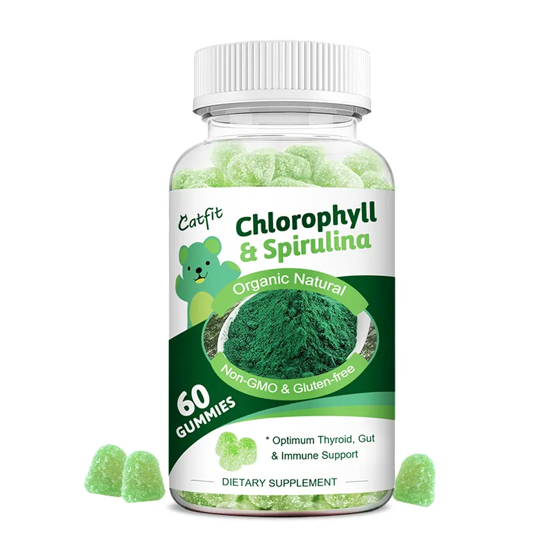 OEM Multivitamine Entgiftung Kaugummi Spirulina und Chlorophyll-Extrakt Kaugummi-Supplement