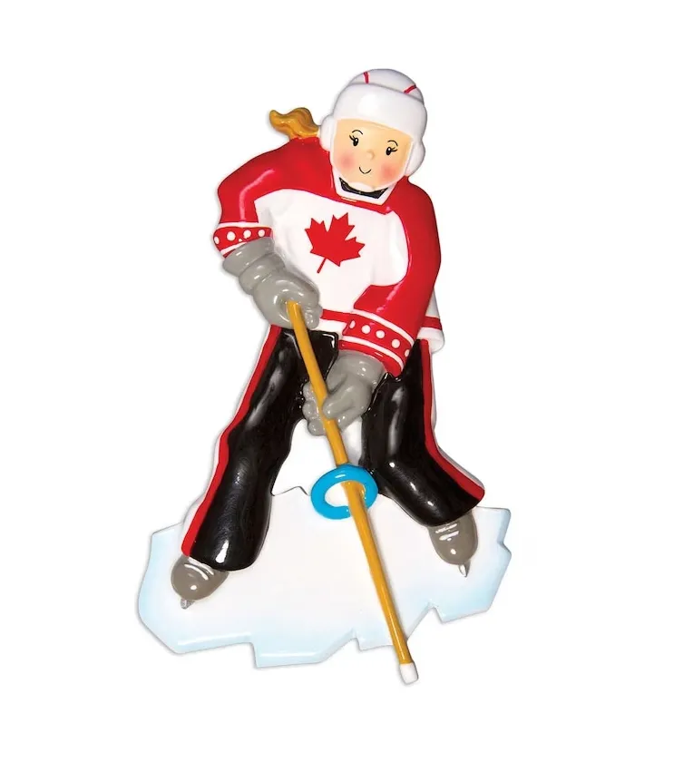 Adorno Ringette Personalizado Hockey Regalos de Navidad