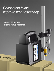 Máquina impresora de inyección de tinta de gran formato de 10cm, máquina de codificación portátil, impresora TIJ para camisetas de cartón, código de barras de cartón, venta al por mayor - Product Image 3