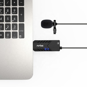 Fifine K053 USB ไมโครโฟน Lapel เสียบและเล่นคอนเดนเซอร์คอมพิวเตอร์ไมค์ด้วยการ์ดเสียง - Product Image 2