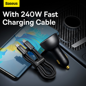 BASEUS ที่ชาร์จในรถยนต์ PD3.1 140W QC3.0ชาร์จเร็วสำหรับ MacBook Pro แล็ปท็อป USB Type C ที่ชาร์จโทรศัพท์ในรถสำหรับ iPhone - Product Image 6