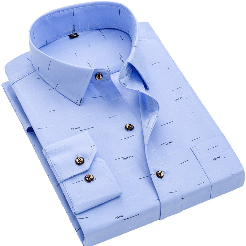 CY175 chemise imprimée à manches longues pour hommes