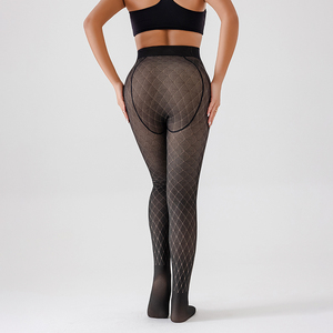 Chinese Mode Dames Zwarte Zijden Kousen Dunne Gebreide Panty Voor Winter Effen Patroon Met Prijs - Product Image 2