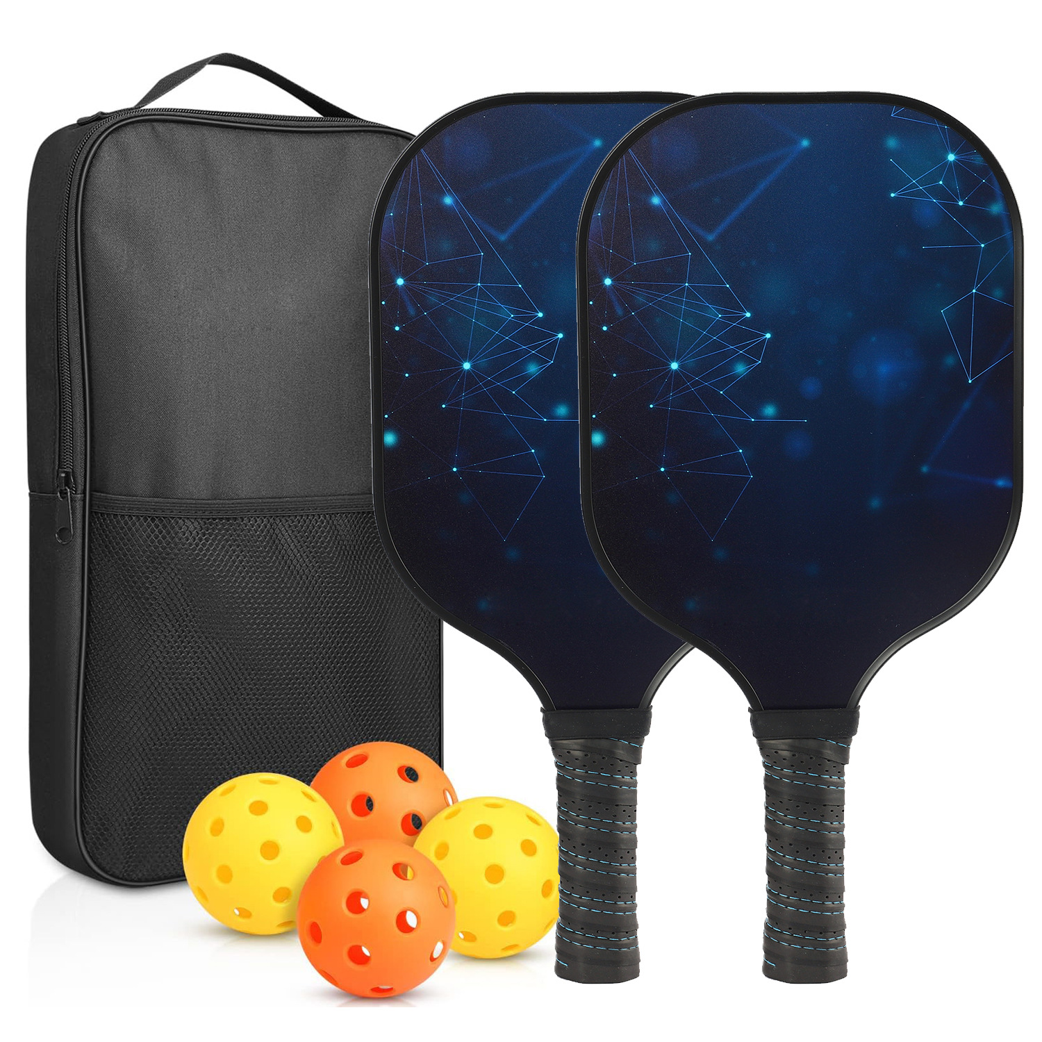 2 raquettes, 4 balles, 1 sac