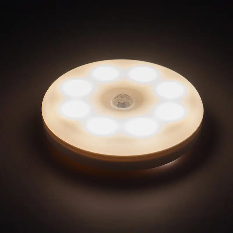 Lampu Led Sensor Malam Isi Ulang Usb Cerdas Lampu Led Dimmable Led Bulat Lampu Bawah Kabinet