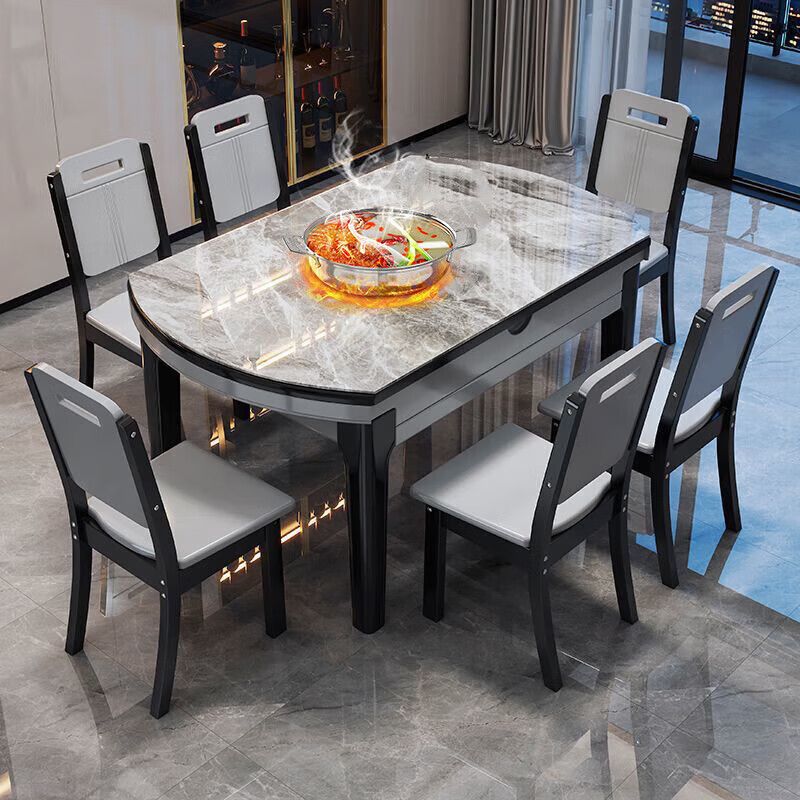 Remarques sur la couleur-cuisinière à induction cachée-chaise en bois massif