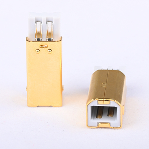 USB 2.0ชนิด-B ขั้วต่อซ็อกเก็ตตัวผู้ปลั๊กสายสัญญาณเสียง OTG ชุบทองพร้อมขั้วต่อ USB สำหรับชาร์จพอร์ต - Product Image 5