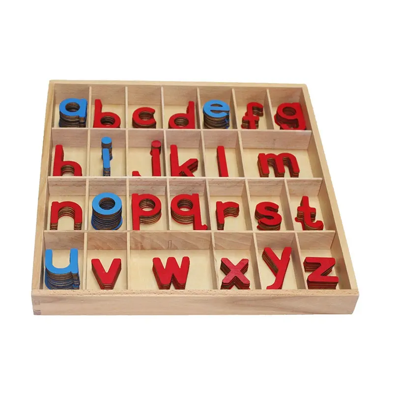 Instructions Activity Letter with Wooden Box educational toys of the Alphabet Toys for Children Montessori Language Toys